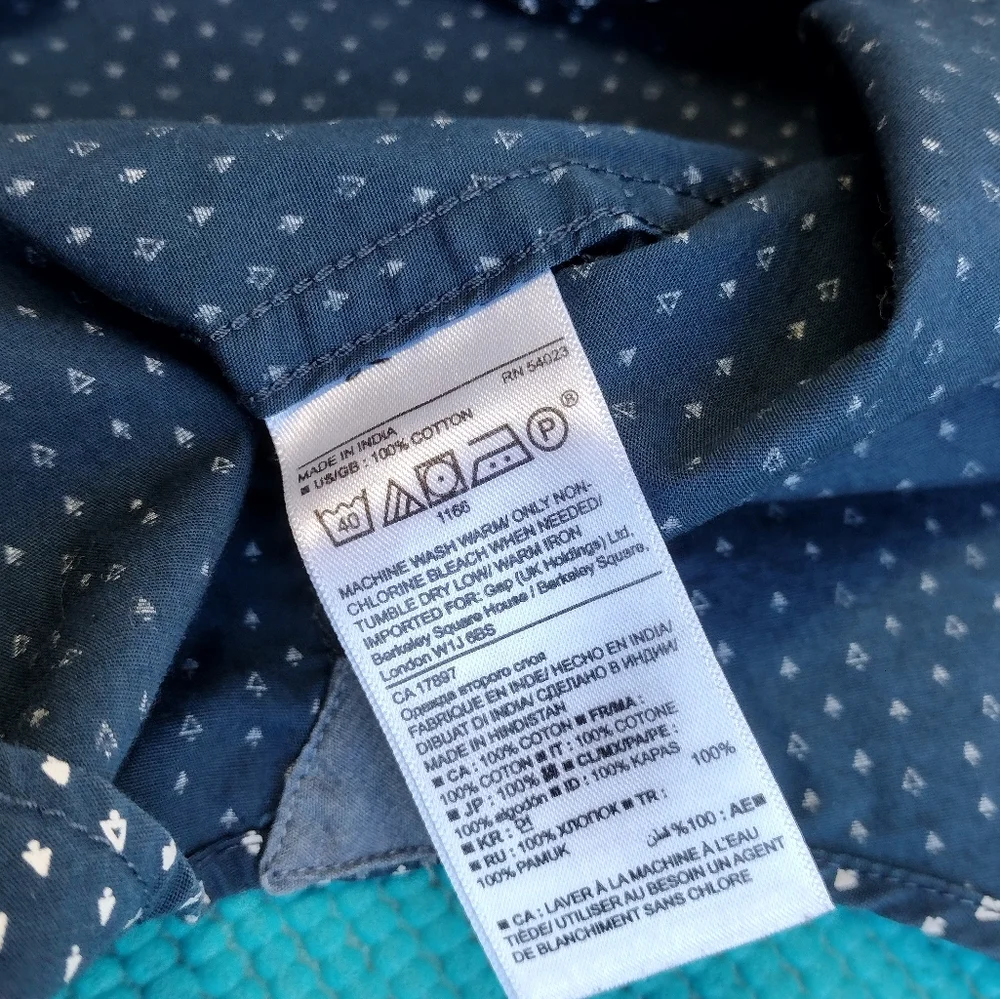 Banana Republic Men's Grant Fit Shirt Navy Size L